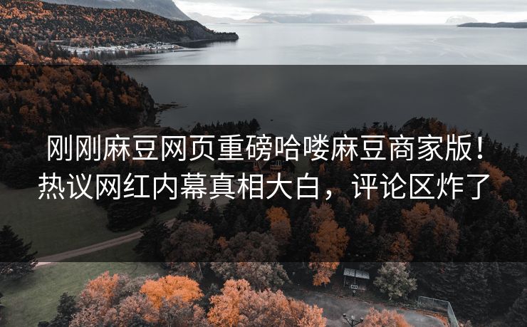 刚刚麻豆网页重磅哈喽麻豆商家版！热议网红内幕真相大白，评论区炸了